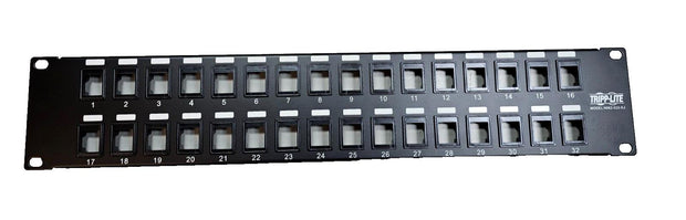 Lot 10 Tripp Lite N062-032-KJ 32-Port Keystone Blank Patch Panel RJ45 Cat5/6