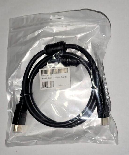 Lot 5 3ft High Speed HDMI Cable w/ Ethernet, Ferrite Cores CL3, 4K@60Hz, Gold