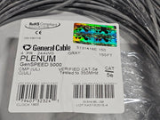 GENERAL CABLE Plenum Cat5e GenSPEED 5000 5131418E 350Mhz Gray, 150ft CMP