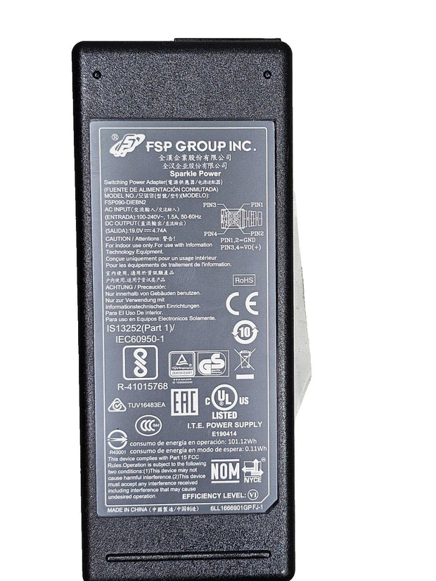 FSP Group FSP090-DIEBN2 19V 4.74A 4-PIN Power Adapter 9NA0904750 497-0508411