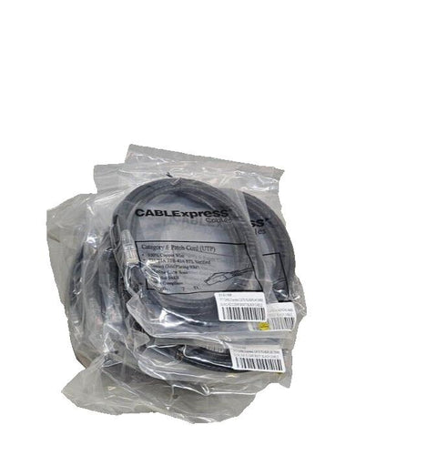 Bulk Lot 500 PCS 7ft Cat6 RJ45 Ethernet Cable (UTP) Black, Gold Plated, Sealed