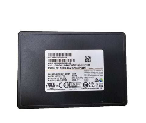 New Samsung PM893 1.92TB SATA 6Gb/s 2.5'' Enterprise SSD, MZ-7L31T9A ,Encrypted