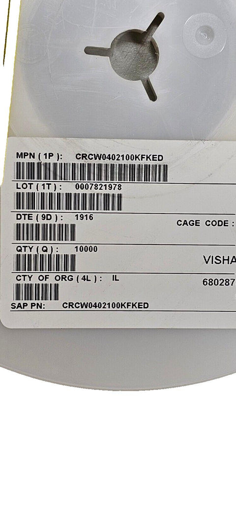 10000PCS VISHAY CRCW0402100KFKED Res Thick Film 100K Ohm 1% Tolerance 62.5mW 50V