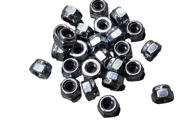 300PCS 907547 M4x0.7 Nylon Insert Locknuts, Zinc Clear Steel, 7mmx5mm, DIN975