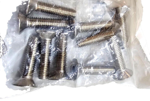 50PCS 92125A342 M10x1.5mm Thread, 40 mm Long Steel Hex Drive Flat Head Screws