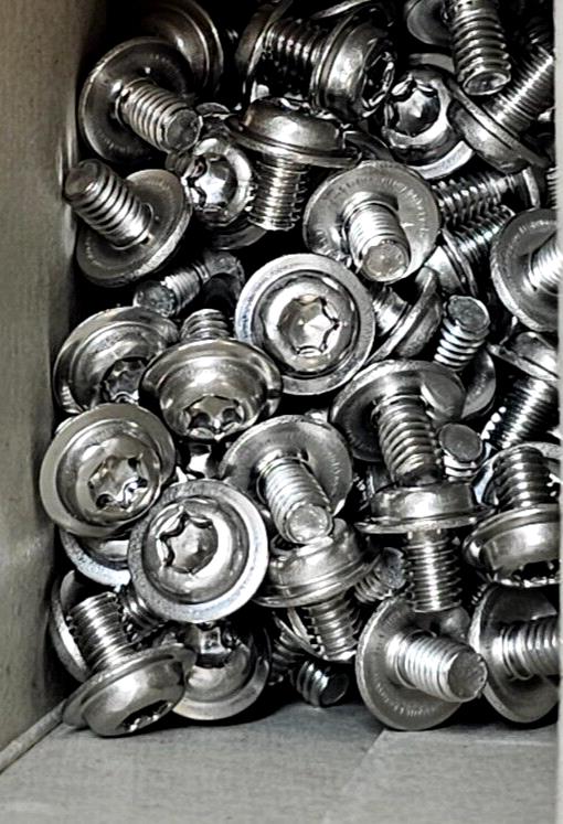 100PCS Bossard BN 10649 M4x6mm Pan Flanged Button Screws, A2 Stainless Steel