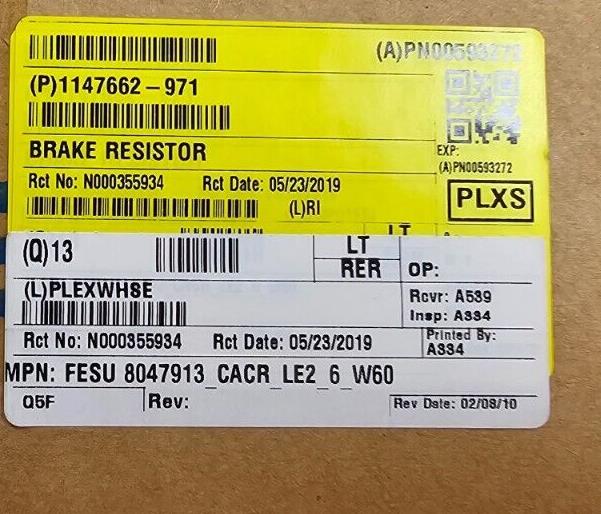 Festo CACR-LE2-6-W60 Terminating Braking Resistor for Motor Controller / Driver