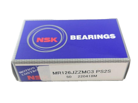 50 PCS NSK Deep Groove Ball Bearing (MR126ZZ) Single Row