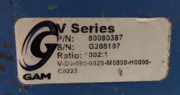 GAM V Series Spiral Bevel Dual Right Angle Gearbox 80080387 V-D0-090-002S Gament