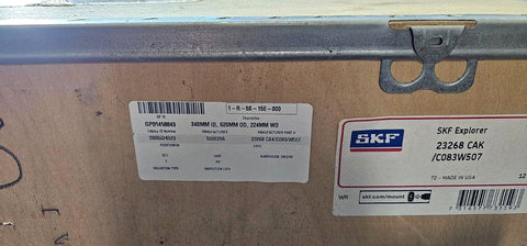 SKF 23268 CAK/C083W507 Spherical Roller Bearing, 340mm ID 620mm OD 224mm Width