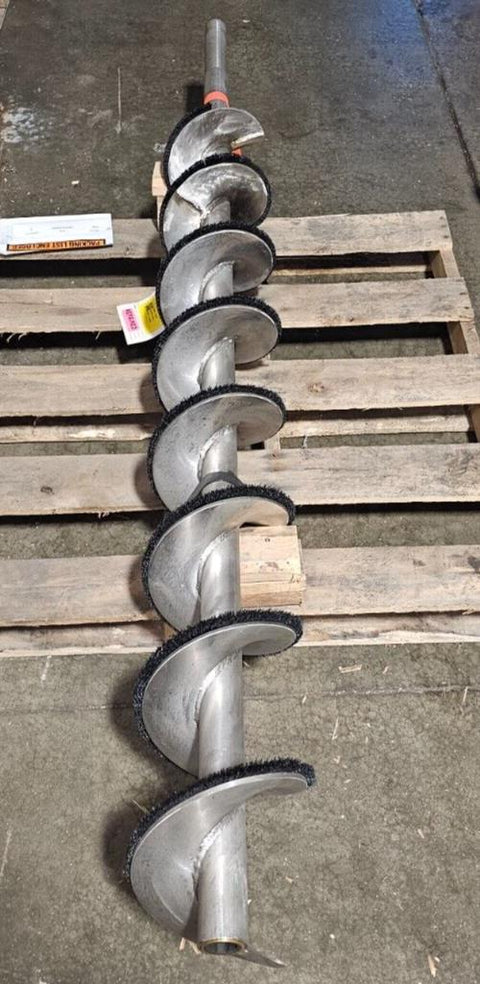 Factory Refurbished Stainless Steel Unloading / Conveyor Auger Screw, Full Brush