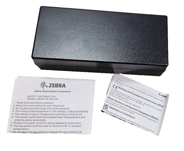 NEW GENUINE Zebra PWR-BGA12V108W0WW Adapter 12 V DC Voltage 9A Output 108W, New