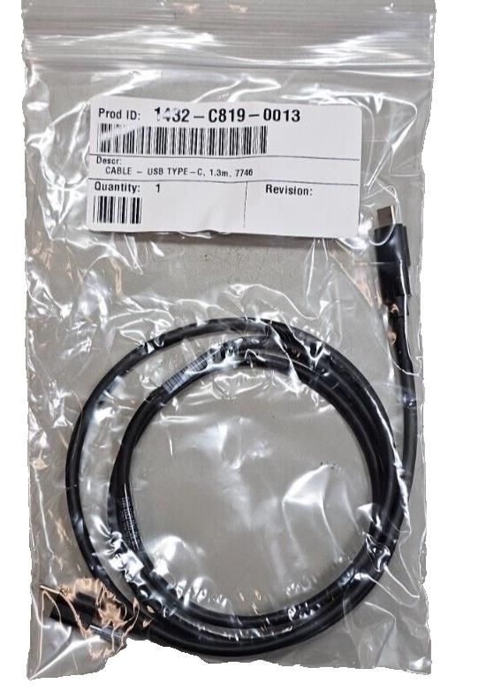 New NCR/Amphenol 1.3m USB-C to USB-C Cable w/ Single Locking Screw 10Gbps 60W