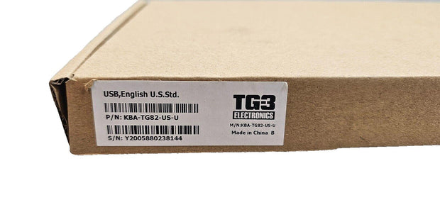 TG3 Electronics USB Keyboard KBA-TG82-US-U, 82 Key, USB, Low Profile, Black, NEW