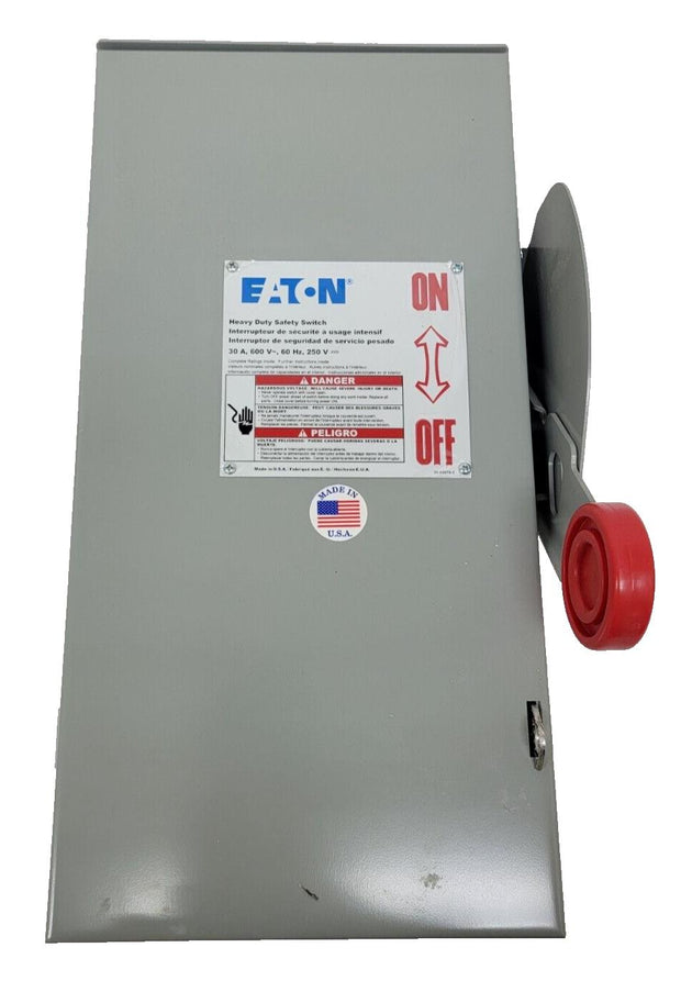 New Eaton DH361URK 3Pole 30 Amp 600VAC, 250VDC Heavy Duty Safety Switch