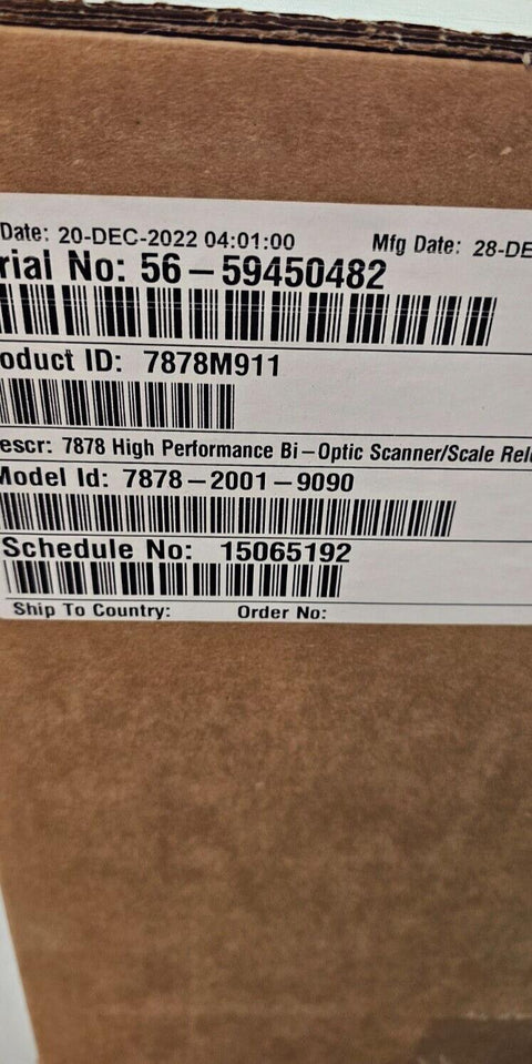 NCR 7878 High Performance Bi-Optic Scanner/Scale (Release 2) 7878-2001-9090