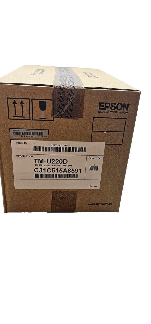 New, Sealed Epson TM-U220D Point of Sale Dot Matrix Printer Serial Connection