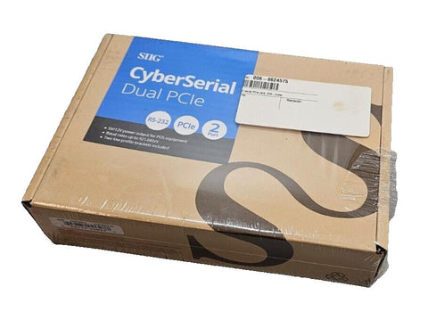 Sealed SIIG CyberSerial 2-port PCI Express Serial Adapter 9-Pin 16950 UART