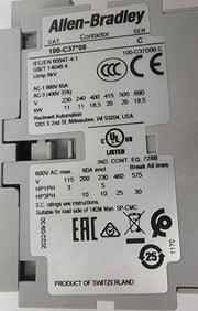 Allen Bradley Bulletin 100 Contactor 100-C37D00