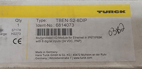 Turck TBEN-S2-8DIP I/O Modules, TBEN-S Series