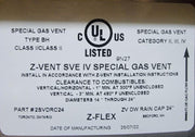 Z-Vent SVE IV Special Gas Vent 2SVDRC24 Special Gas Vent Type BH