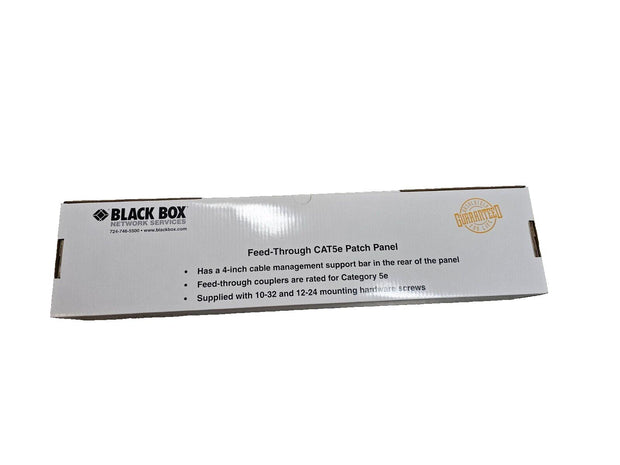 New Black Box PM810A-R2 48 Port Cat5e Feed Through Patch Panel, 2U, Unshielded