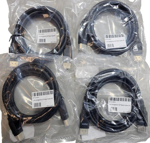 4Pack 6ft 8K@60Hz Displayport Male to Displayport Male Cables, 1.4V, 4K UHD, 3D