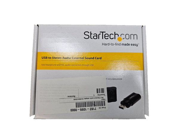 Lot 20 Startech USB Sound Card, 3.5mm audio adapter to USB, External ICUSBAUDIOB