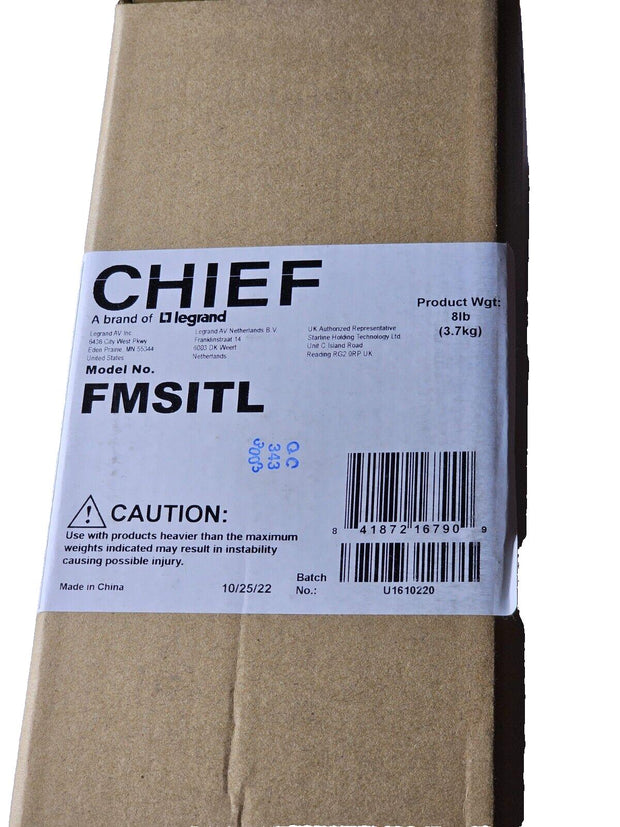 NIB Chief FMSITL Fusion Modular Large Tilt Interface, 125lb weight capacity.