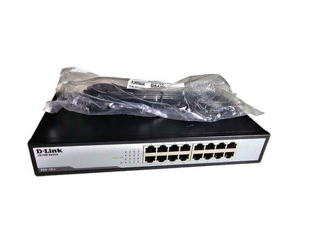 D-Link DSS16+ 16-Ports Unmanaged Rack-Mountable Switch 10/100 802.3AZ