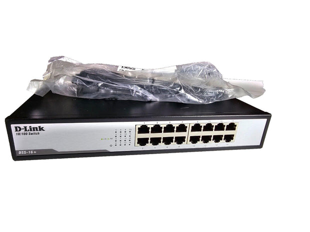 D-Link DSS16+ 16-Ports Unmanaged Rack-Mountable Switch 10/100 802.3AZ