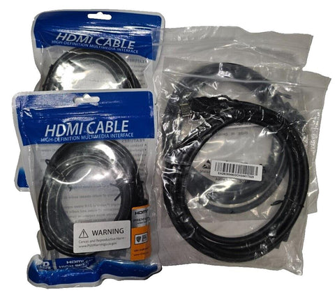 Lot of 5 Premium High Speed HDMI Cables, 6ft 4k@60Hz Support, Sealed