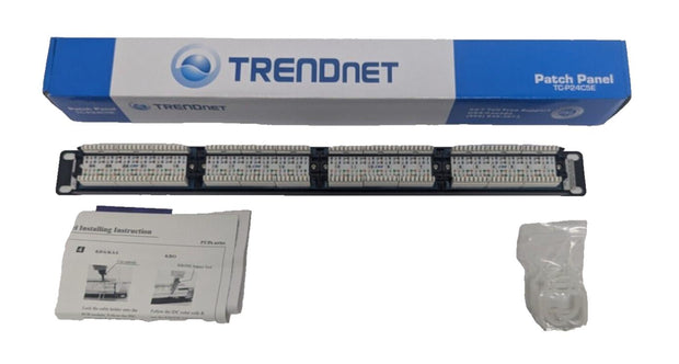 NIB TRENDnet Patch Panel TC-P24C5E CAT.5 / 5e Patch Panel T568 A/B Wired