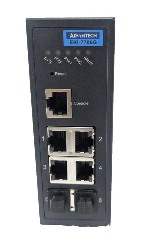 Advantech EKI-7706G 4GE + 2SFP Managed Ethernet Switch EKI-7706G-2FI-AE