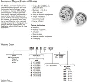 New Thomson Linear RAB-32B24-M20 24V Permanent Magnet Clutch Brake w/ Long Hub