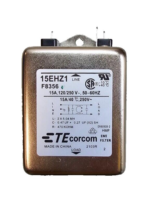 TE Corcom 15EHZ1 F8356 15A 120/250 EMI Filter High Performance