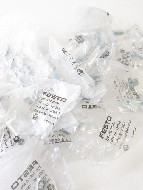 5 PCS Festo Slot Nut NST-8-M6 (150915)  Size 8, Low Corrosion, Steel