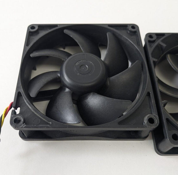 2 PCS San Cooler 92 9A0924H401 92x92x25mm Square Brushless Fan, 2.4W 24V 51.2CFM