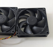 2 PCS San Cooler 92 9A0924H401 92x92x25mm Square Brushless Fan, 2.4W 24V 51.2CFM