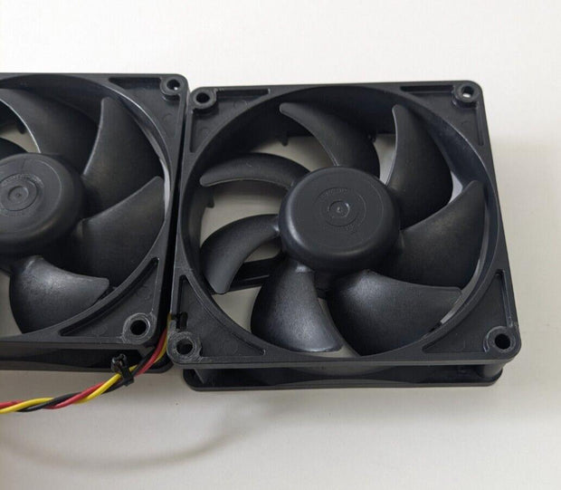 2 PCS San Cooler 92 9A0924H401 92x92x25mm Square Brushless Fan, 2.4W 24V 51.2CFM