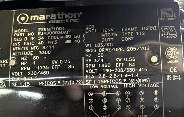 Marathon Blue Max Inverter Duty Encoder, 30HP, 3Ph, 230/460V, 1800RPM, 286TC