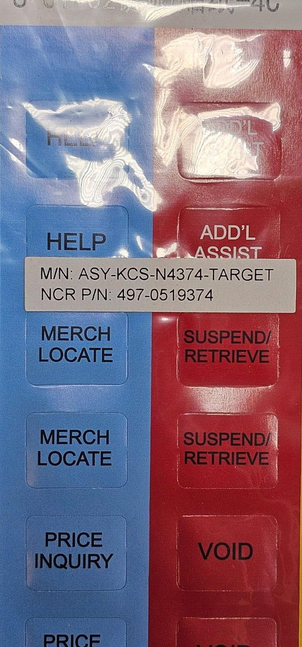 NCR 6932-K962-V001 Replacement RealPOS Keyboard Labels Stickers Caps KCA-N4374