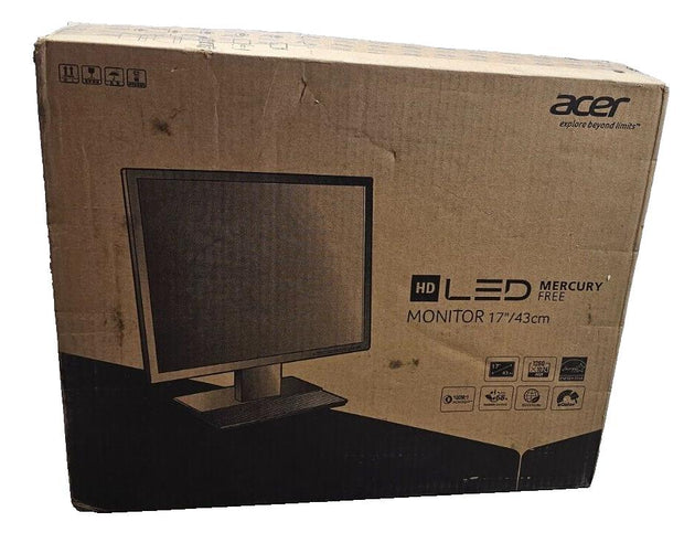 Acer V176L 17" LED Monitor, TN Display, 1280x1024, VGA, 250 Nit, 5ms 4:3, NIB