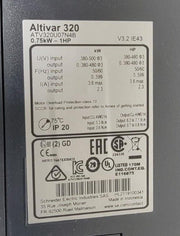 New Schneider Electric Altivar 320 ATV320U07N4B 0.75kW-1HP Variable Speed Drive