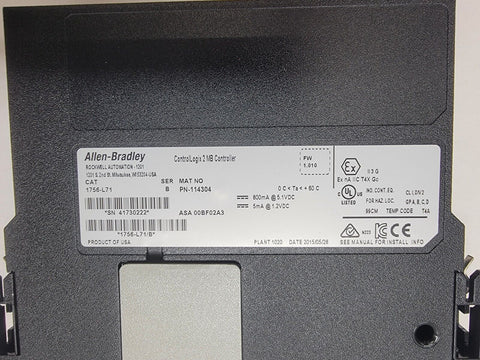 Allen-Bradley 1756-L71 SER B CompactLogix 2MB Controller Allen Bradley 1756 L71