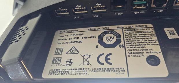 New NCR 7761 P1535 Touchscreen Terminal Display 1.6Ghz, 8GB/120GB, Biometrics W7