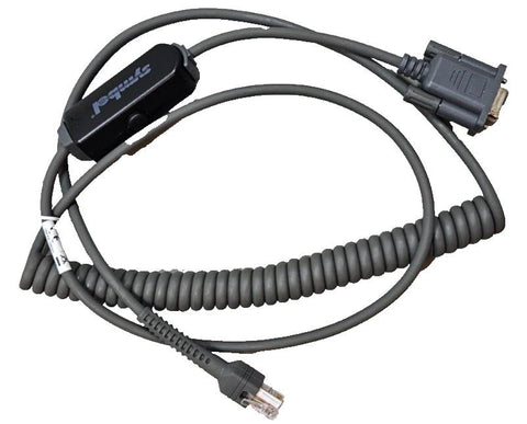 Zebra CBA-R31-C09ZAR 7ft Coiled RS232 to RJ45 Barcode Scanner EVM/DCS Cable