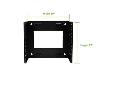 New Navepoint Flat Folding 9U Wall mount Bracket Extendable Network Rack 19x17"