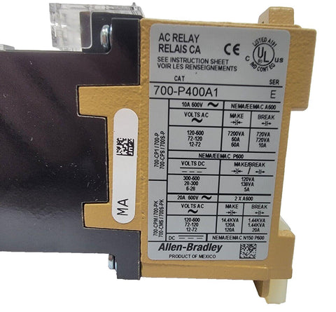 Allen-Bradley Bulletin 700 Type P Control Relay 700-P400A1