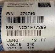 Nordson 274795 Hot Melt Adhesive Hose 5/16" ID, 12' Long, 240V